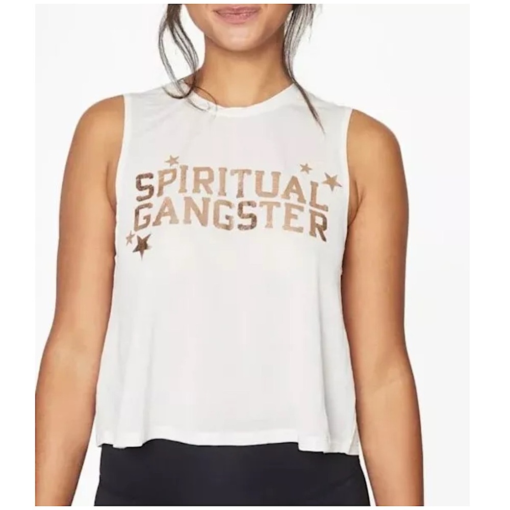 Spiritual Gangster Rose Gold Foil Tank XS
